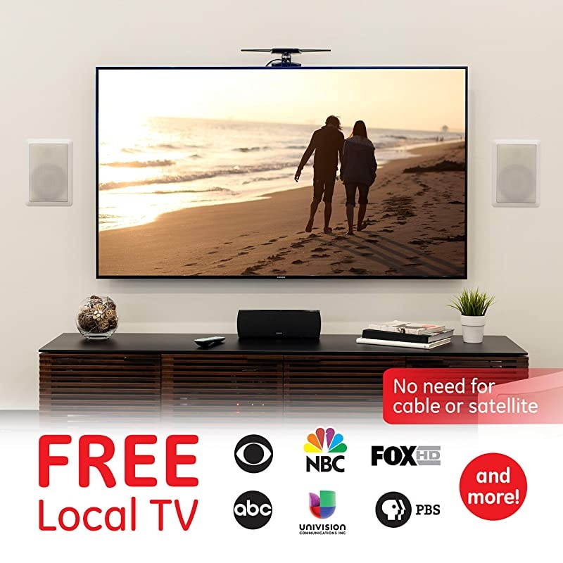 UltraPro Black Stealth Mobile TV Antenna Perfect for Tailgating and Camping Indoor Outdoor Attic Long Ran Antenna Digital HDTV Antenna 4K 1080P VHF UHF 6 ft Coaxial Cable 34140