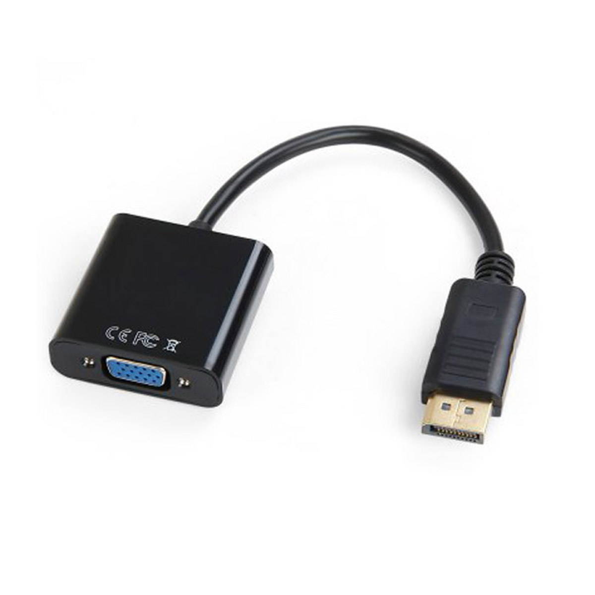 Jimier DP DisplayPort Display Port Source to VGA Female Sink Monitor Projector Cable Support ATI Eyefinity Black DP-007