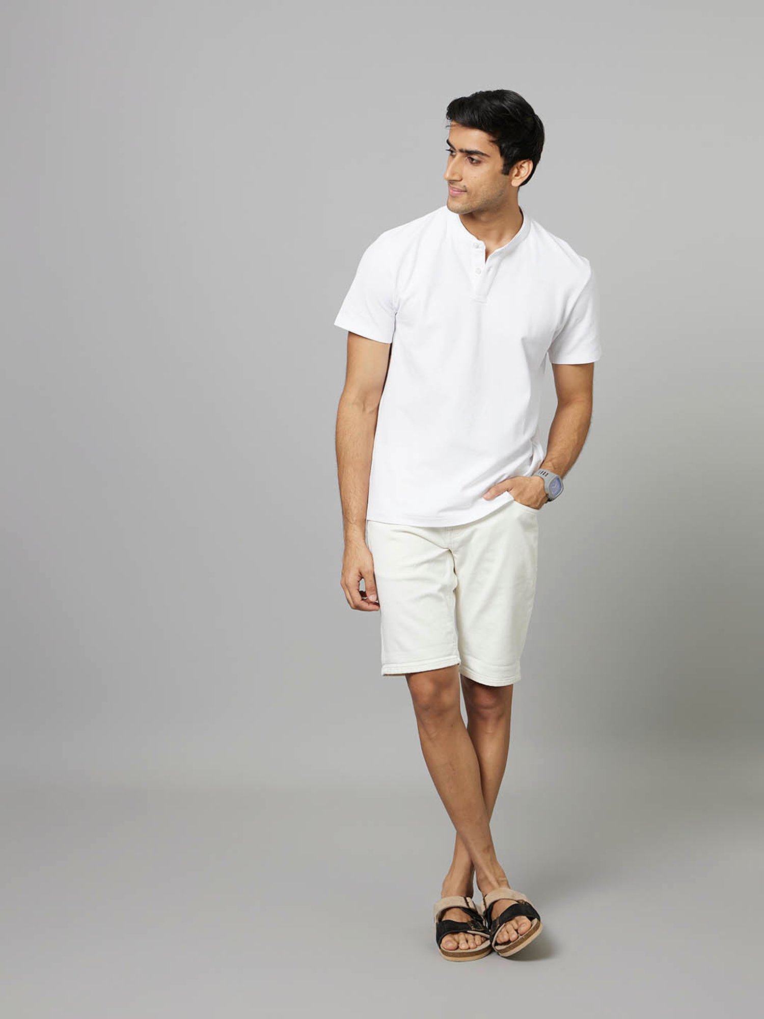 celio* White Regular Fit Shorts