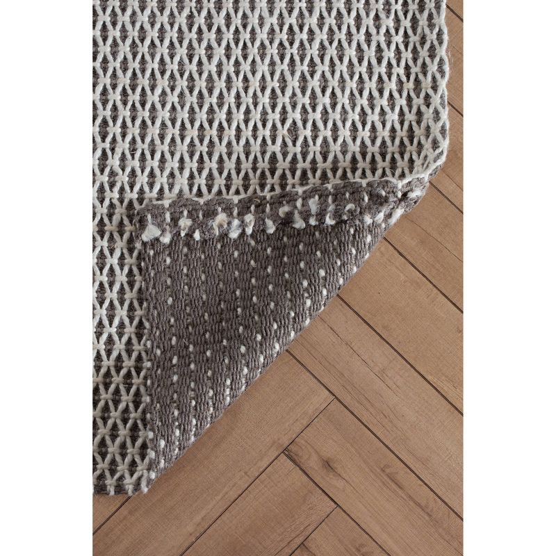 8'x10' Honeycomb Jute Area Rug Gray & Ivory - Anji Mountain