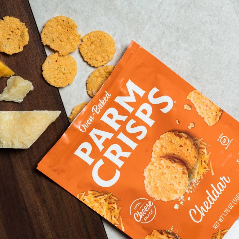 ParmCrisps Oven Baked Gluten Free Parmesan Cheddar 100% Cheese Crackers - 1.75oz