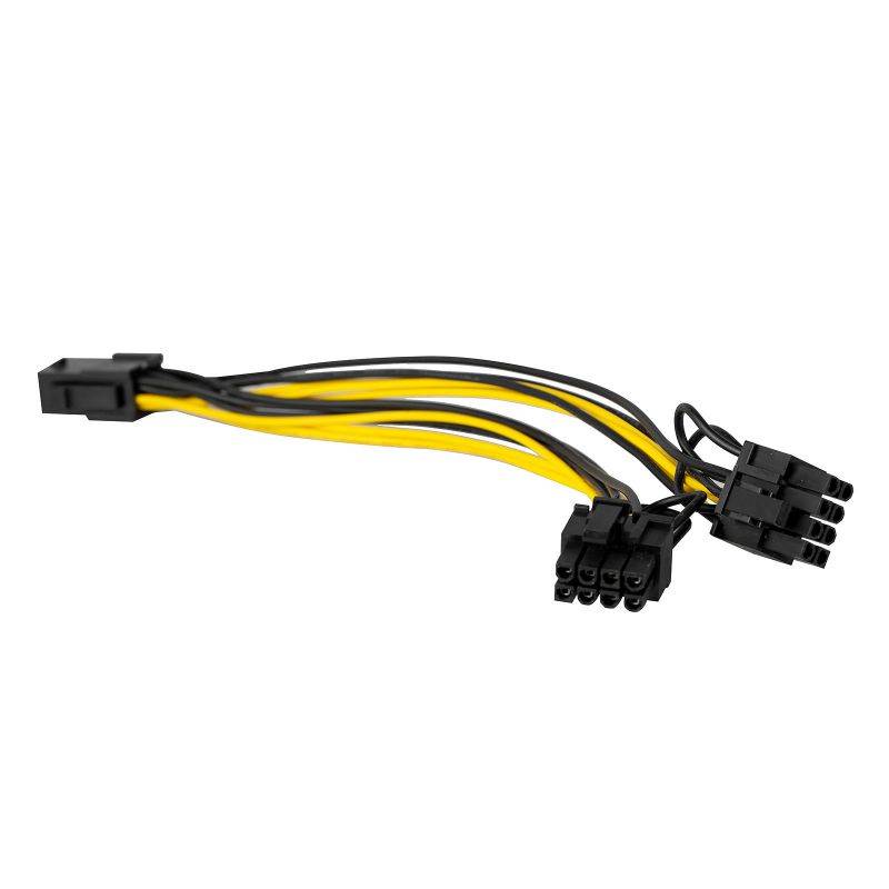 PCI-e 6 Pin to Dual 8 Pin Power Adapter Cable for Video Display Card