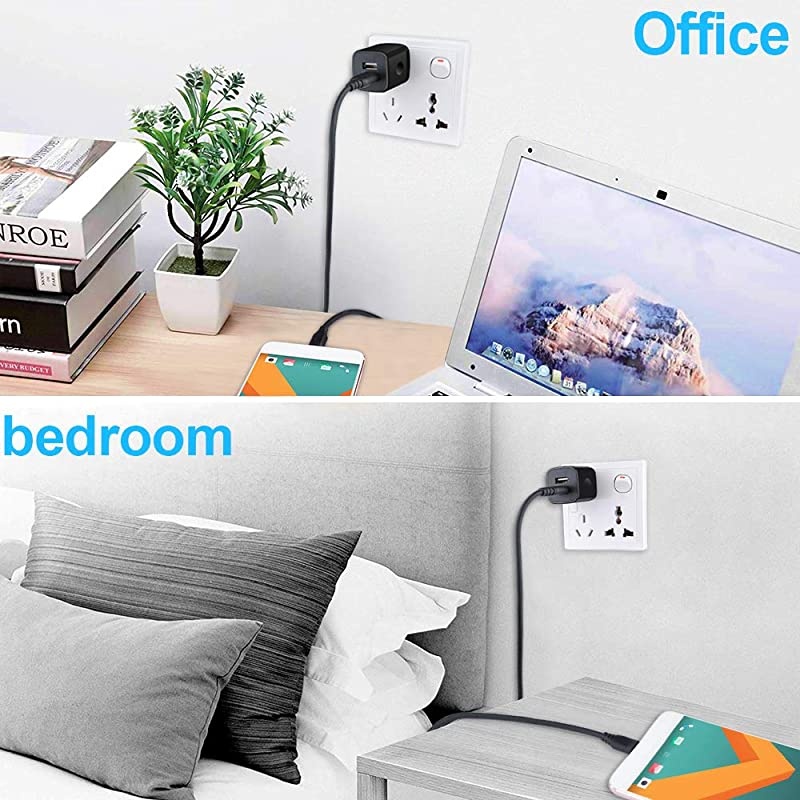 Wall Charger3Pack 21A5V Dual Port Cubes Power Adapter Charger Plug Charging Block Compatible for iPhone11ProXsXRX8766s PlusSamsung Galaxy S10S9Note1098LG G8MotoGoogle Black