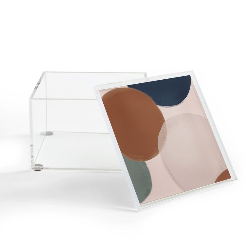 Olivia & May Set of 3 Weave Baskets with Wooden Lids