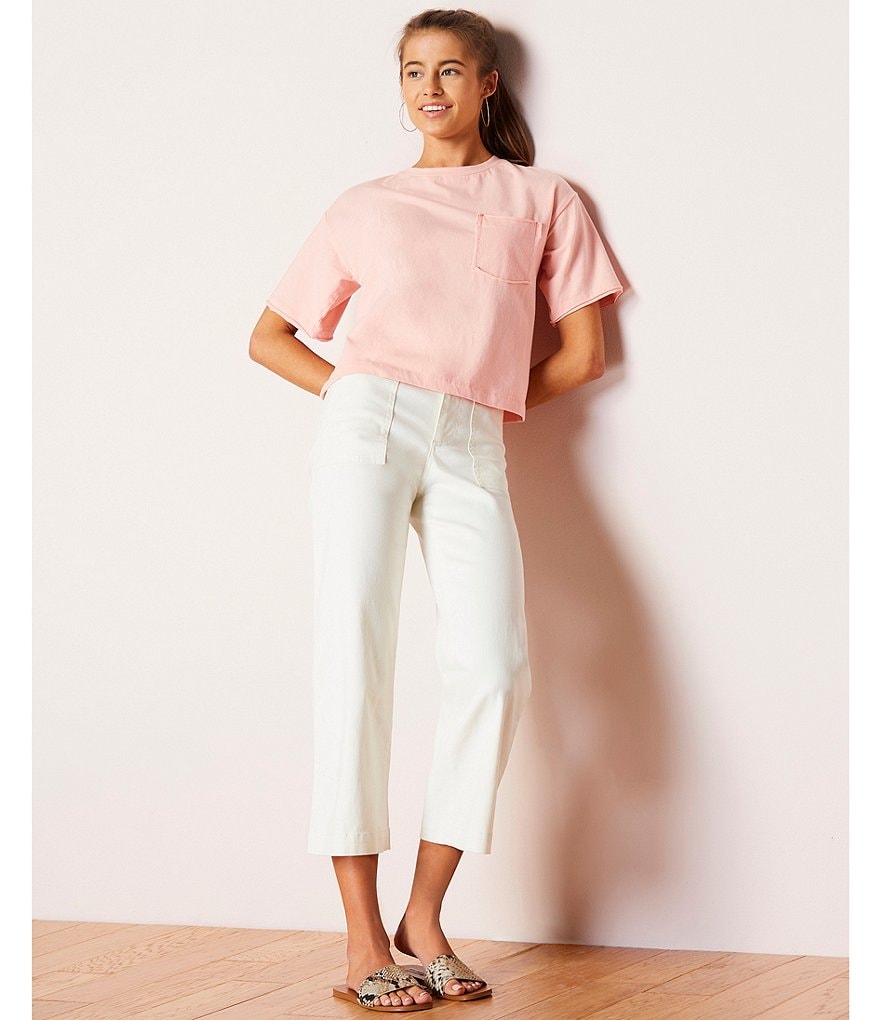 Celebrity Pink Destructed Cropped Skinny Jeans