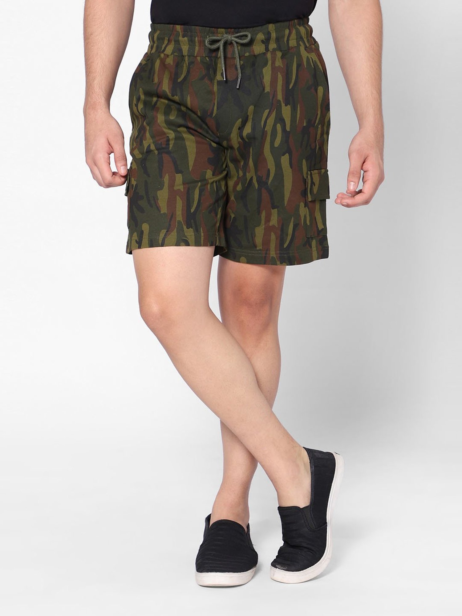 TeenTrums Boys Green Camouflage Shorts