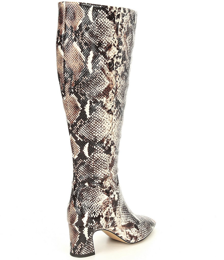 Alex Marie Pamilla Slim Calf Snake Print Tall Shaft Boots