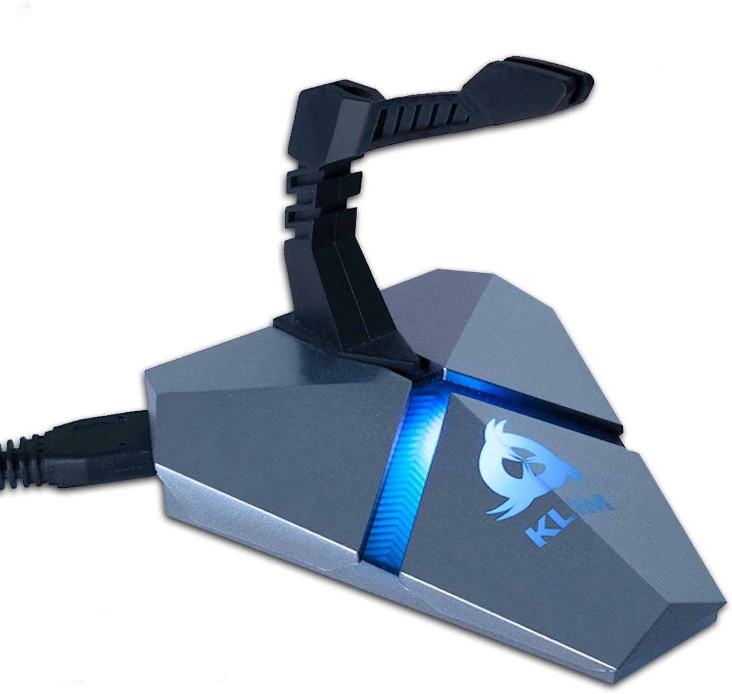 KLIM Bungee Holder for Gaming Mouse - 3 x USB 3.0 Hub - Multi Functional Product - Backlit - Wired Mouse Cable Holder - [ New Version ]