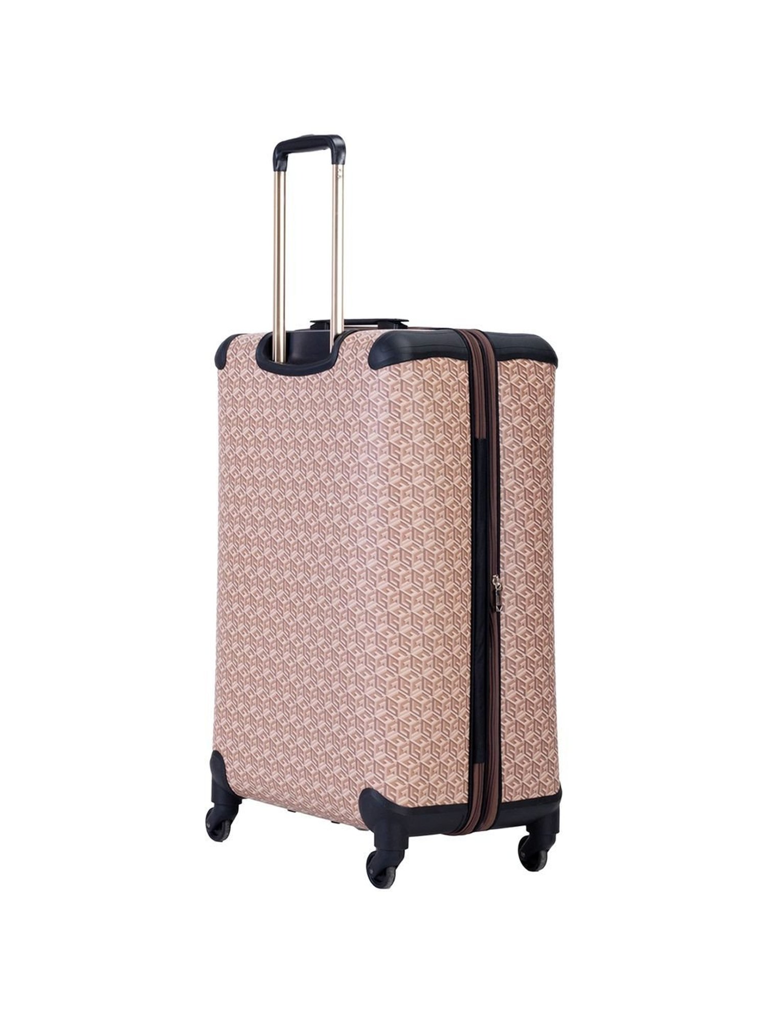GUESS Beige 4 wheels Free Size HardCabin Trolley Bag