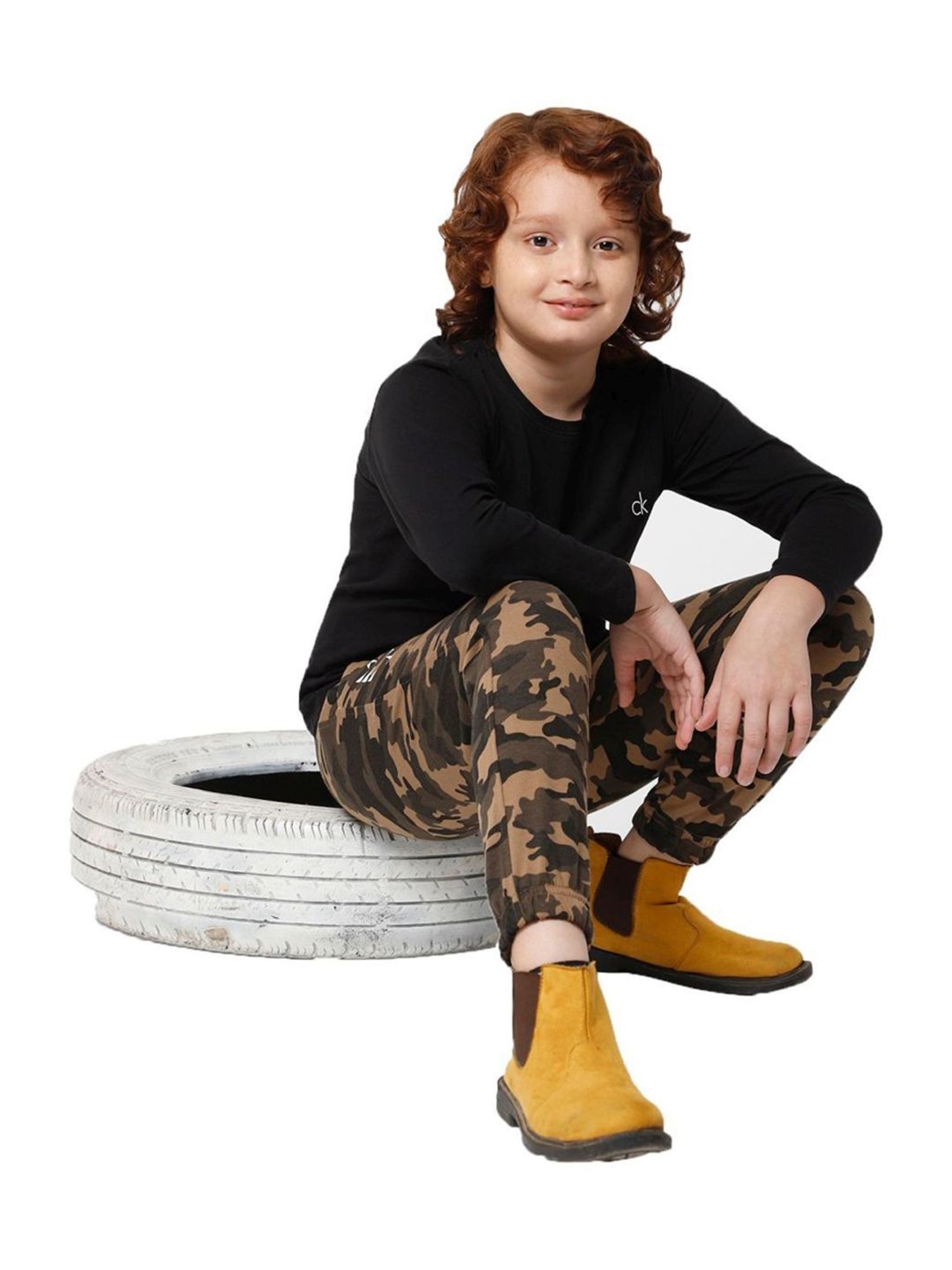 Proteens Kids Brown Camouflage Joggers