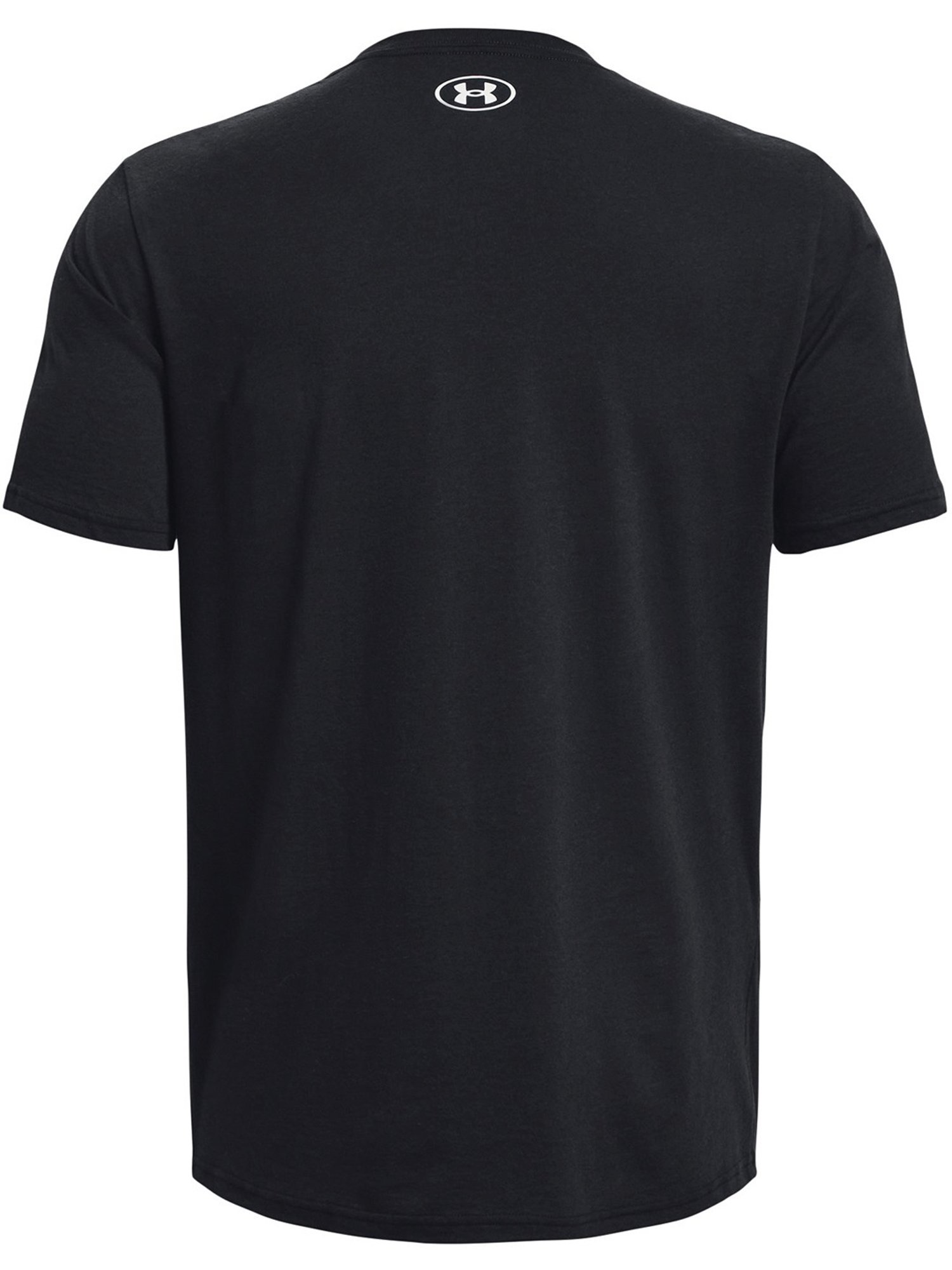 Under Armour Black Cotton Regular Fit Printed Sports T-Shirt