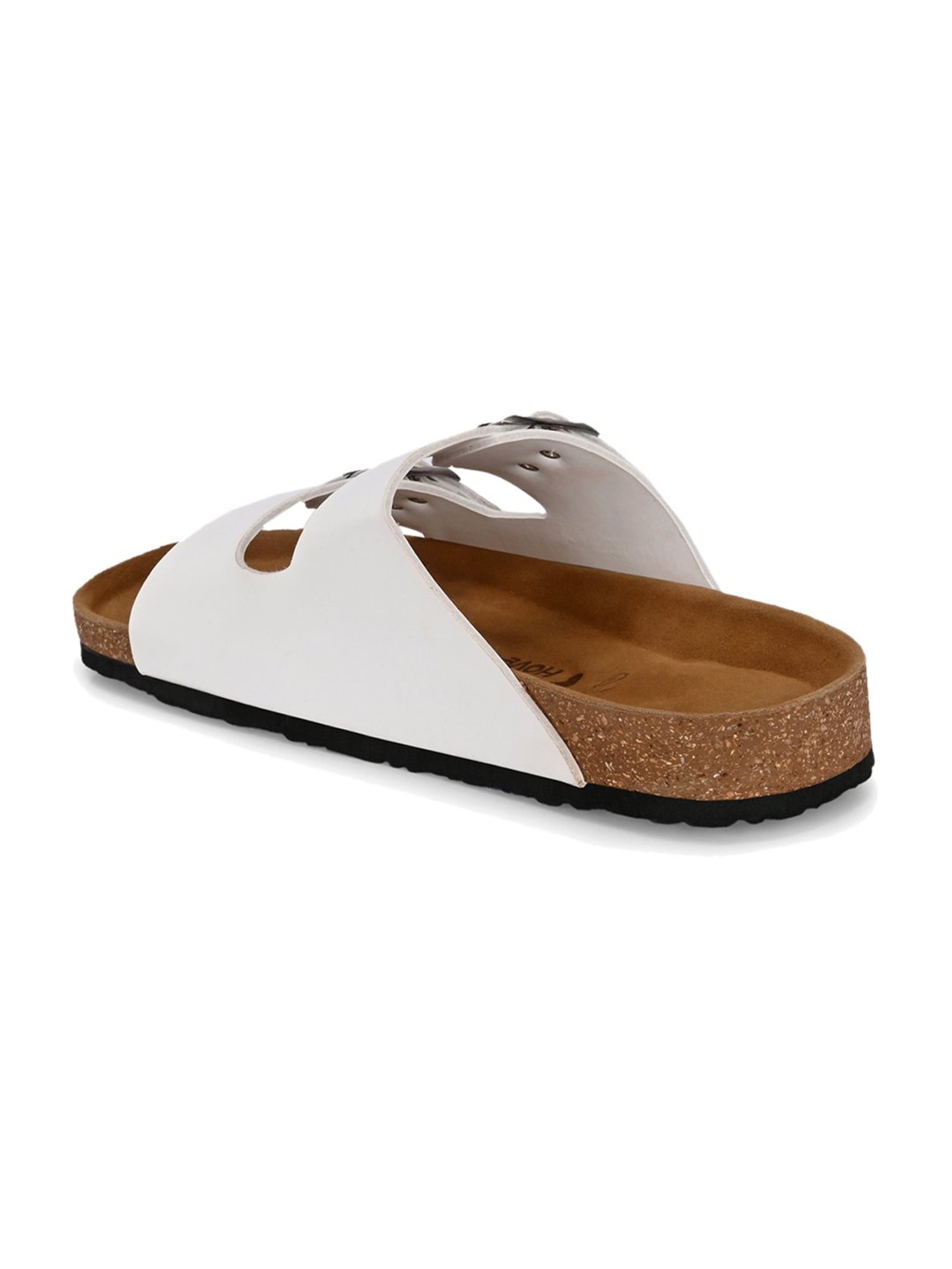 Hoversole Men's White Cork Casual Sandals