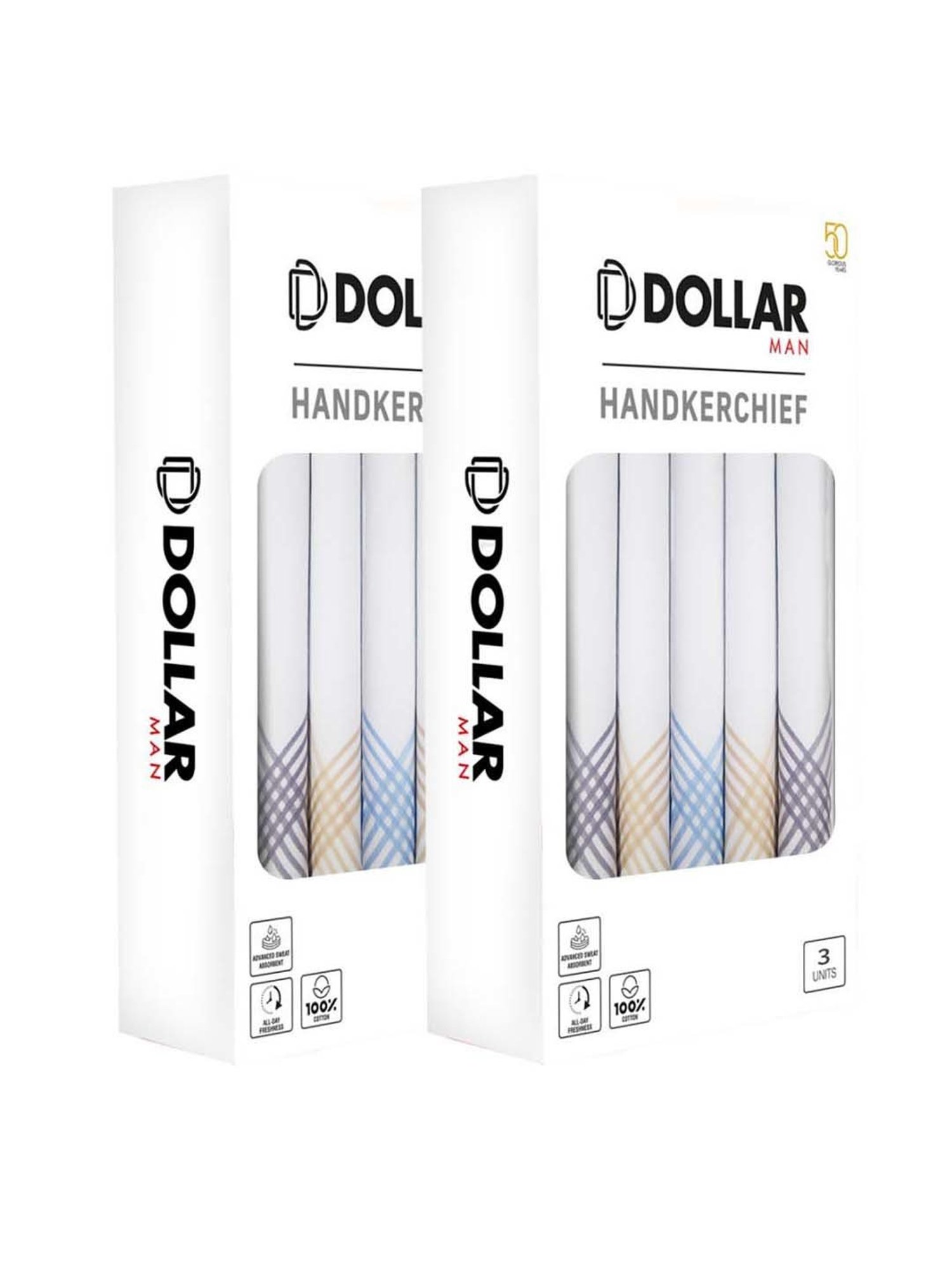 Crusset Multicolor Cotton Handkerchief - Pack of 6