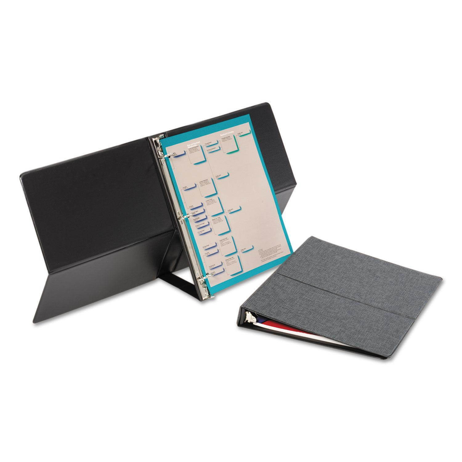 Cardinal Easel Round Ring Binder 1" Cap 11 x 8 1/2 Black 09261