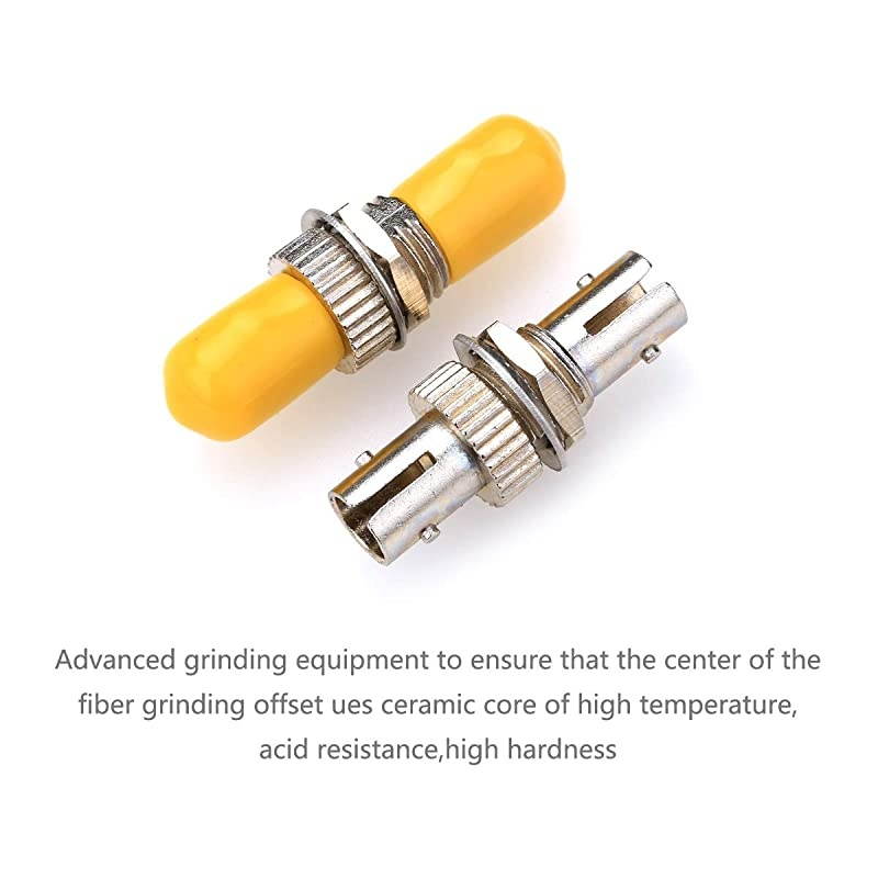 Fiber Optical Coupler ST Female to Female Singlemode SM Simplex Fiber Optical Cable Flange Coupler Yellow