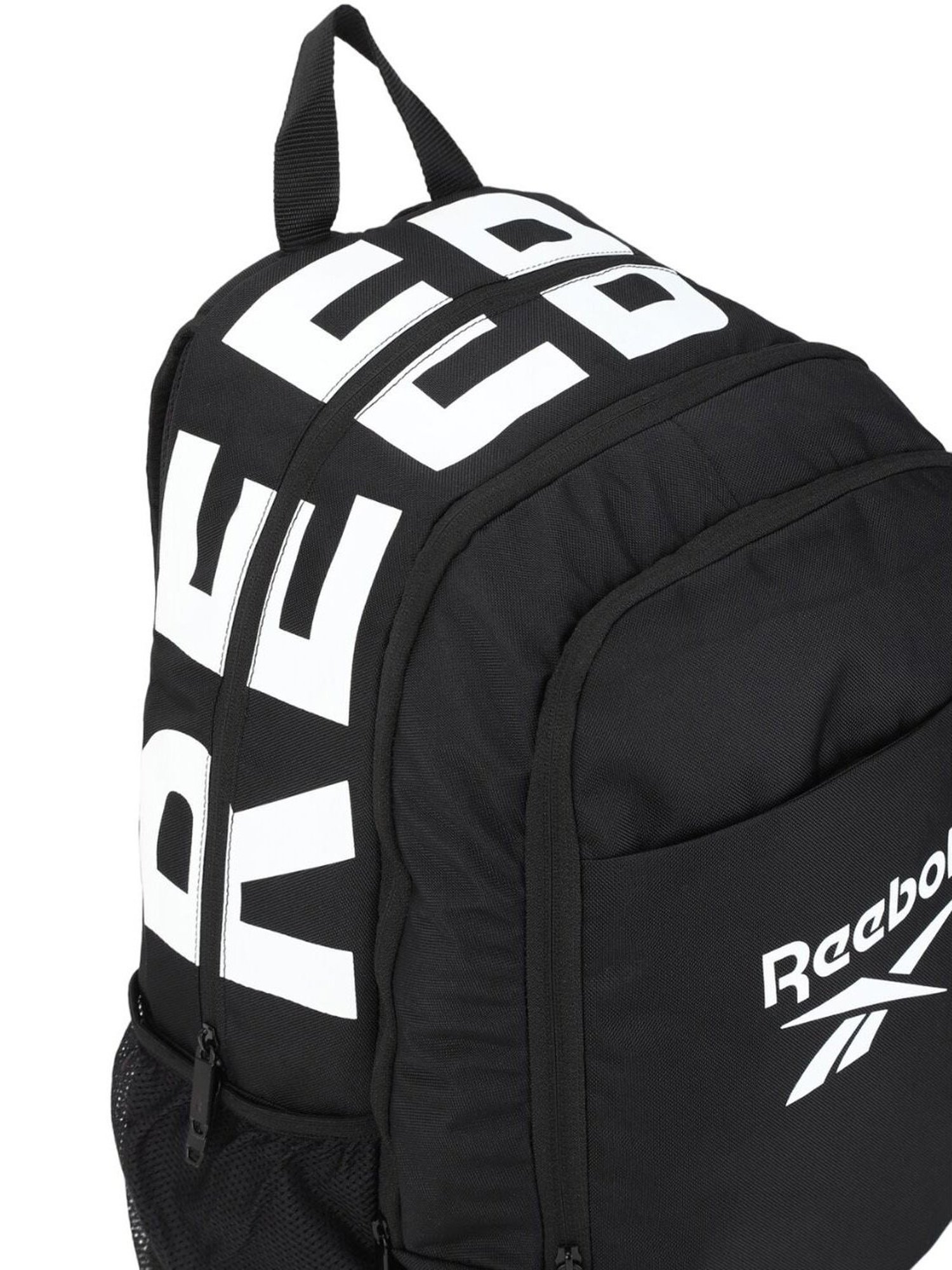 Reebok Black Polyester Solid Backpack