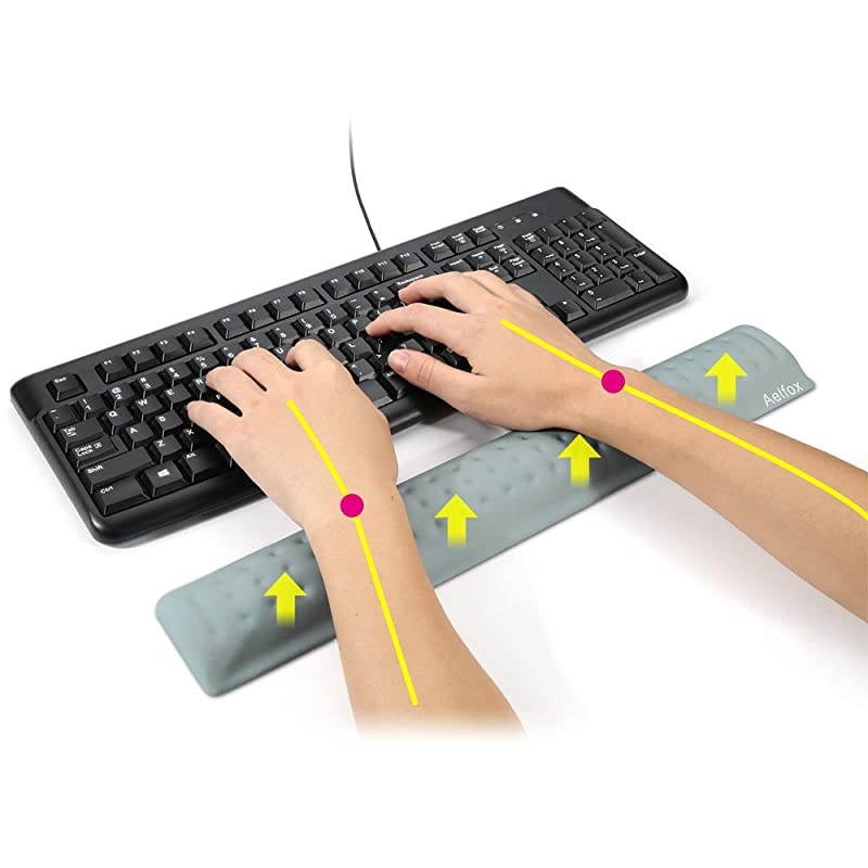 Memory Foam Keyboard Wrist Rest&Gaming Mouse Pad with Wrist Support, Ergonomic Wrist Pad for Office, Home Office, Laptop, Desktop Computer, Gaming Keyboard