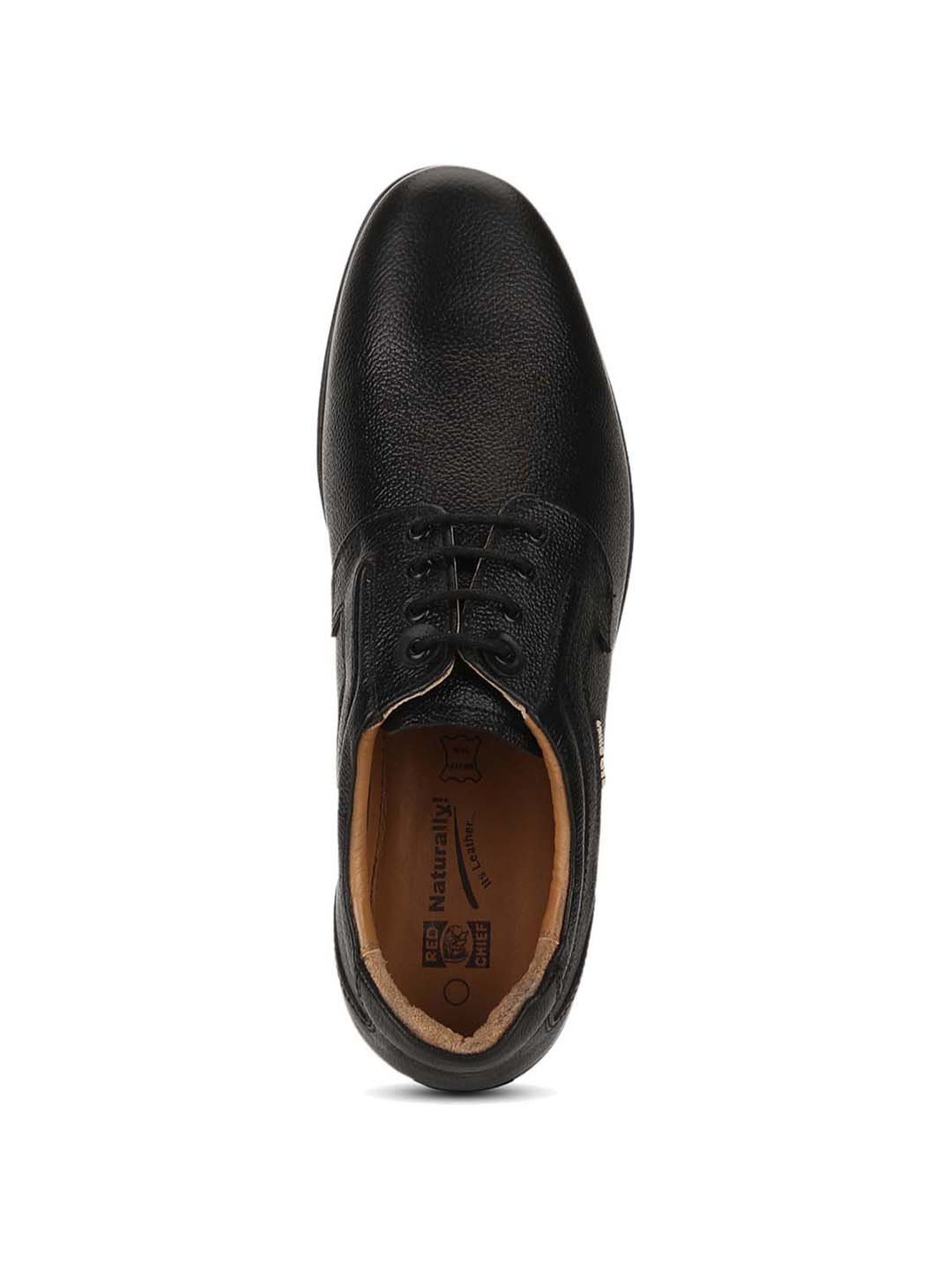 Red Chief Men's Black Derby Shoes