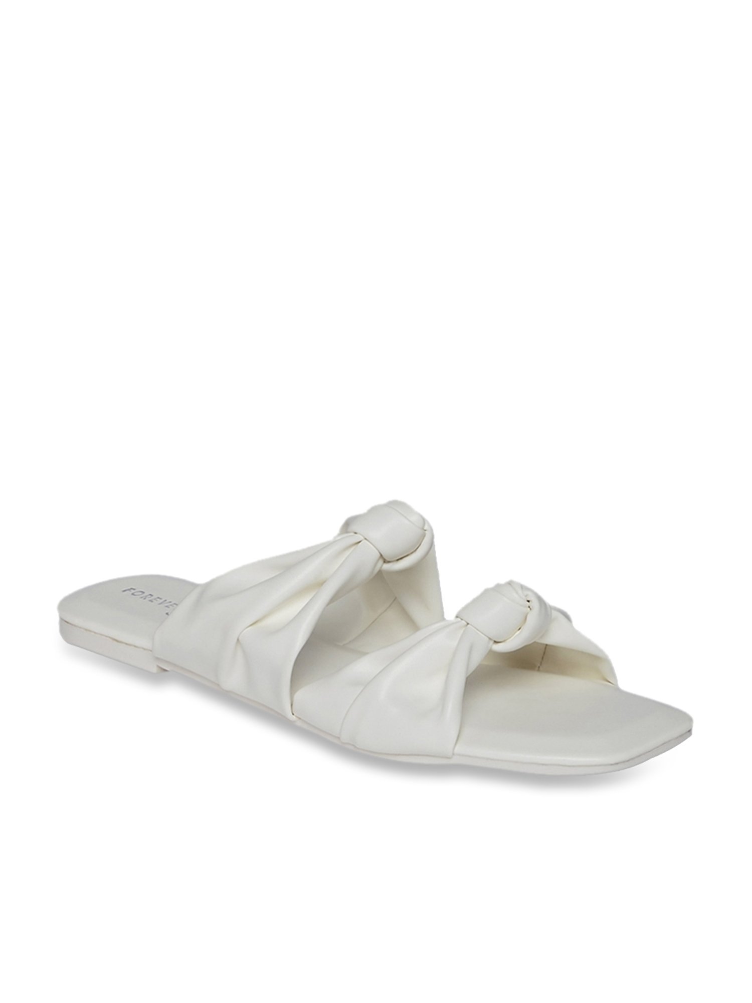 Forever Glam by Pantaloons Women's White Casual Sandals