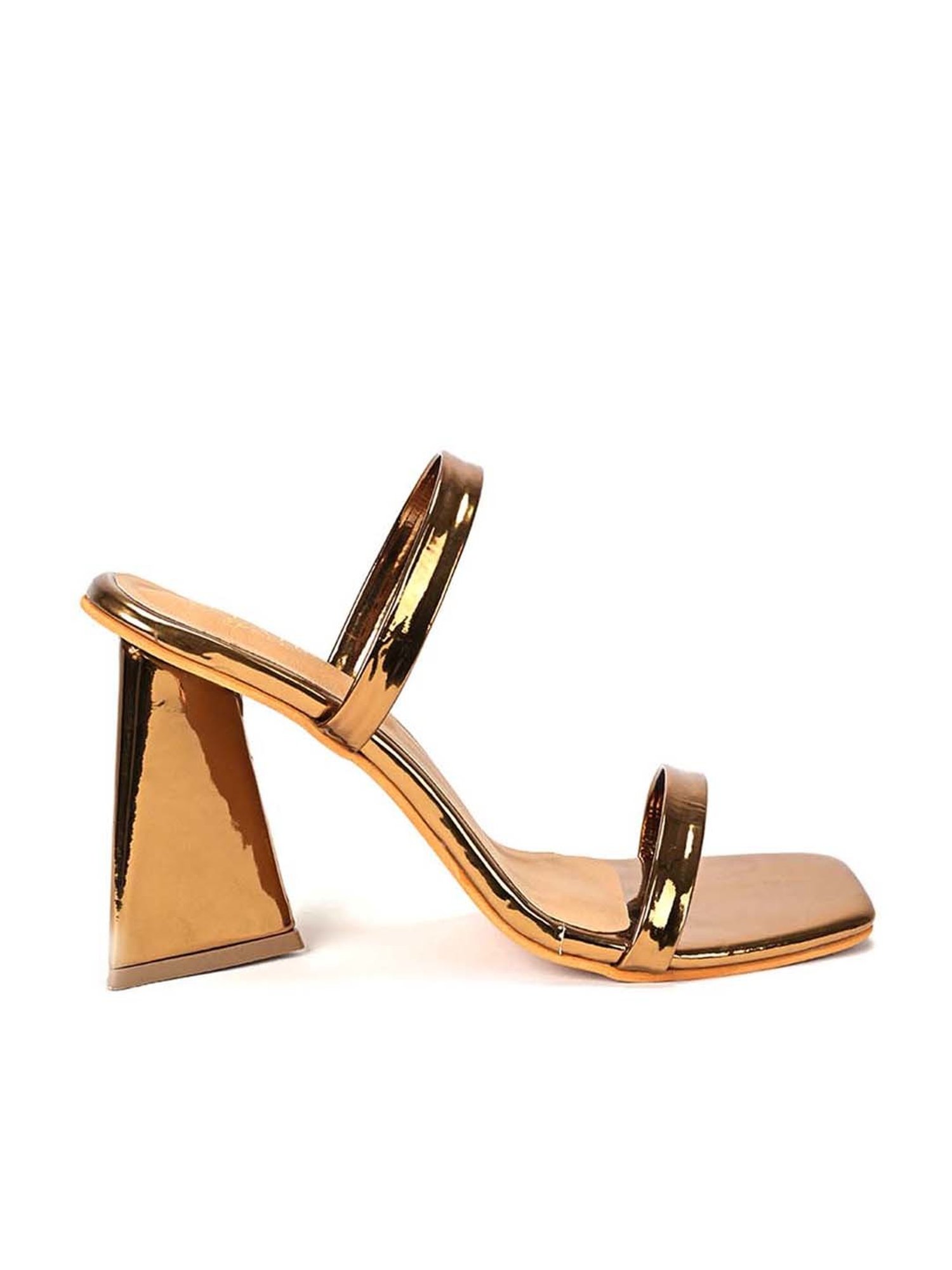 Scentra Women's Rose Gold Casual Sandals