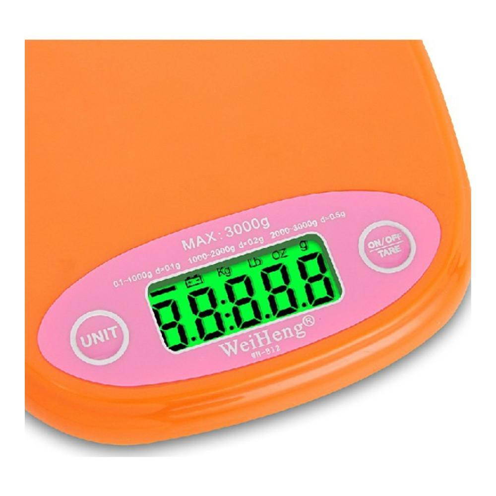 Digital Kitchen Scale 3kg 0.2g Food Diet Postal Granm Weight Balance   orange