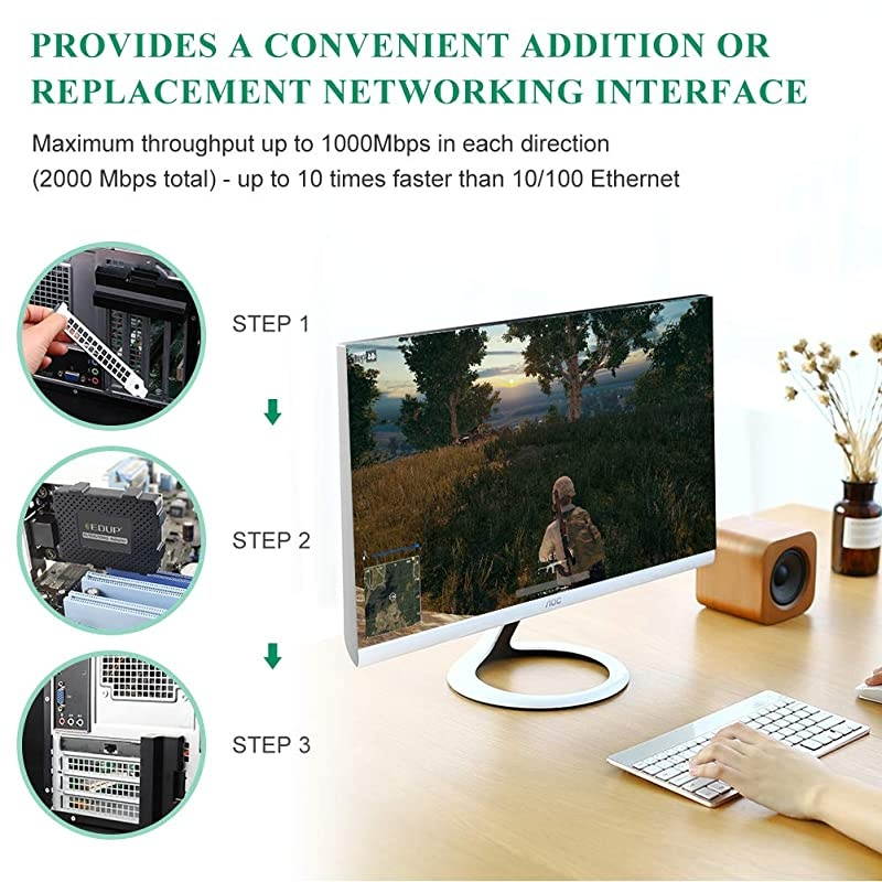 Gigabit Ethernet PCI Express PCI-E Network Card 10/100/1000Mbps RJ45 LAN Adapter Converter for Desktop PC