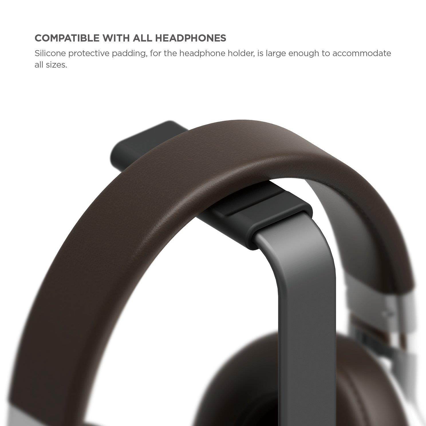 elago H Stand [Dark Gray] - [Premium Aluminum][Scratch-Free Padding][Perfect Height] Gaming and Audio Headphones