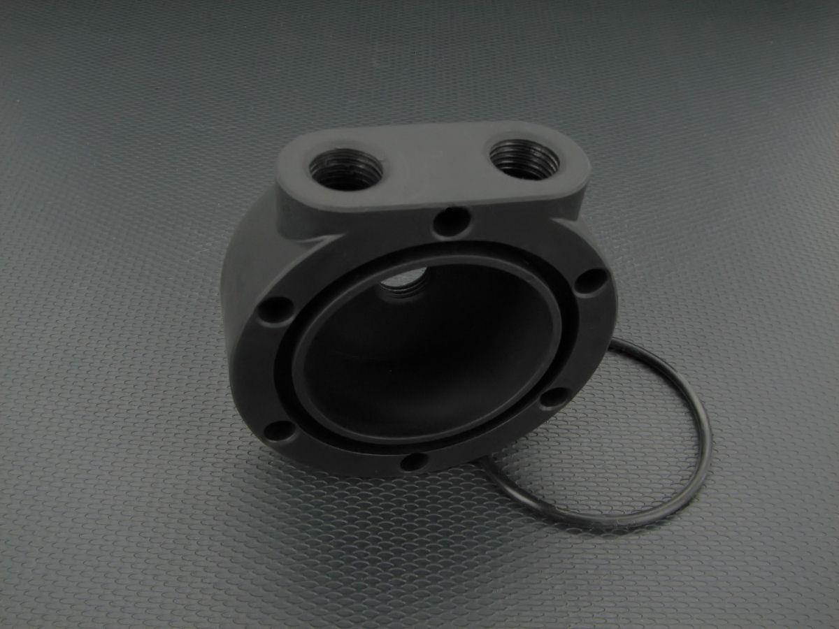 Monsoon MMRS End Cap (MMRS-SP-1P) with Two Side-Ports and One End-Port, Black