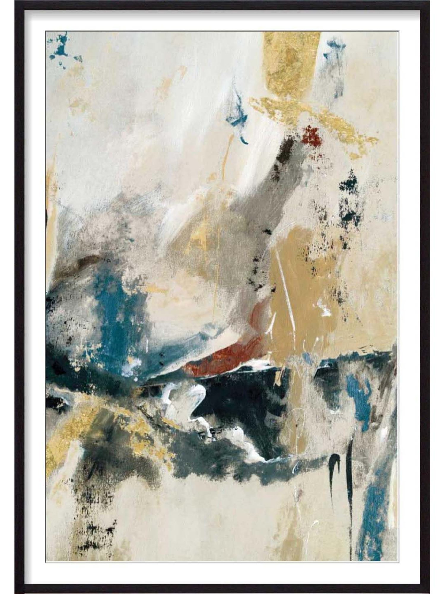 ARTE'VENUE Hold Fast Grey & Beige Paper Wall Arts - Set of 2 (13 X 18 inch Each)