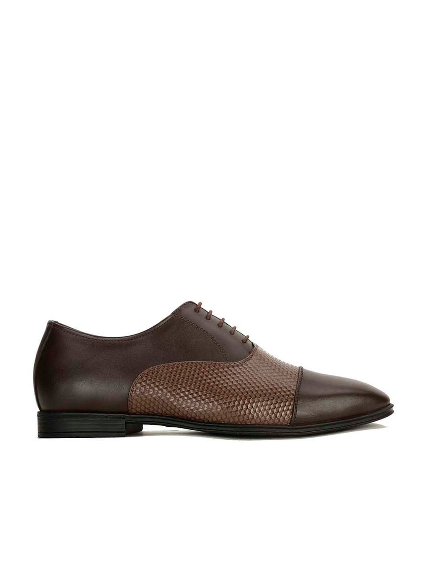 Bata Men's ROX E Brown Oxford Shoes