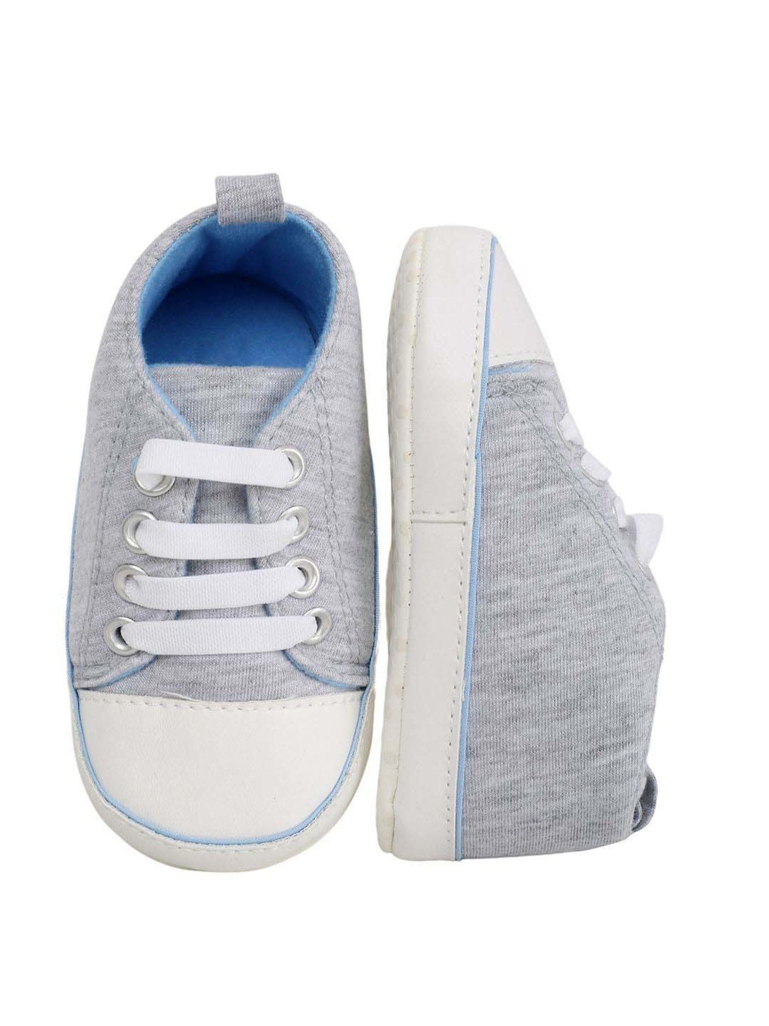 Baby Moo Kids Grey & White Casual Booties