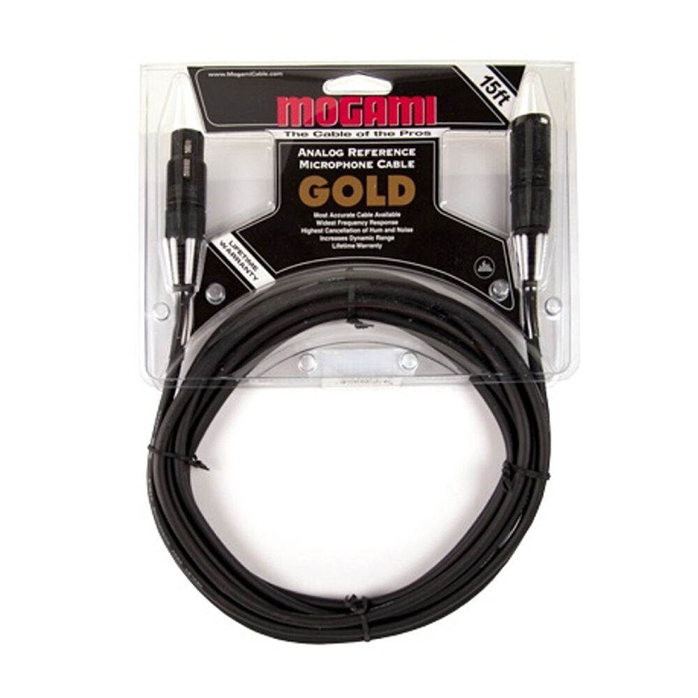 Mogami Gold Studio XLR Male to XLR Female Microphone Cable - 15 ft