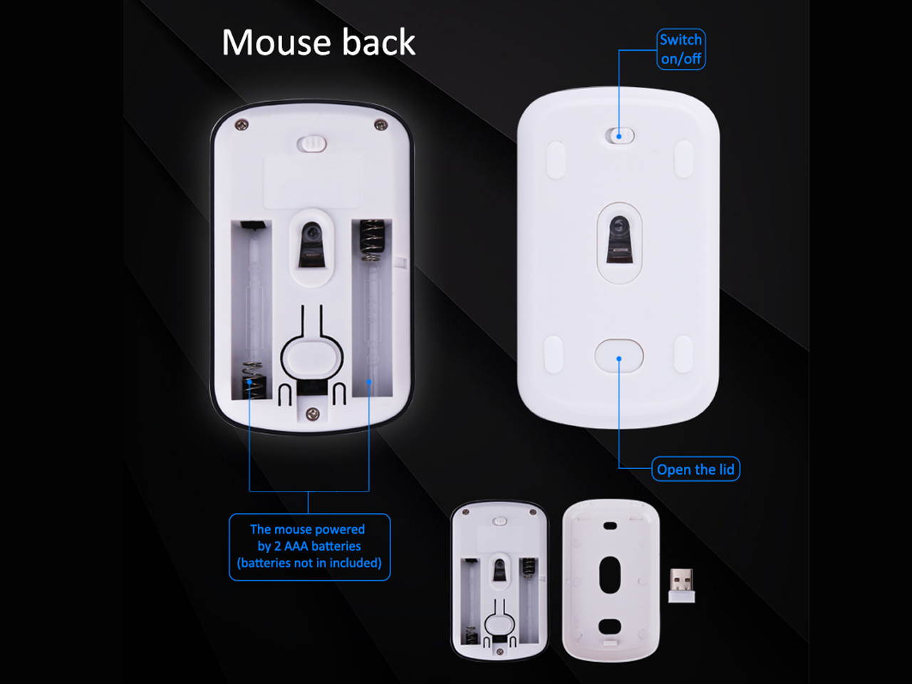 Sovawin Touch Arc Wireless Mouse Ultra Thin USB Optical Mini Slim Mouse 1200 DPI Mice For desktop Computer Mause Laptop Notebook