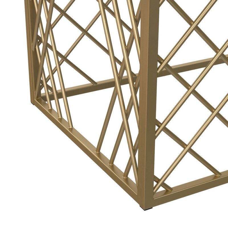 Bradshaw Modern Rectangular Coffee Table White/Gold - CosmoLiving by Cosmopolitan