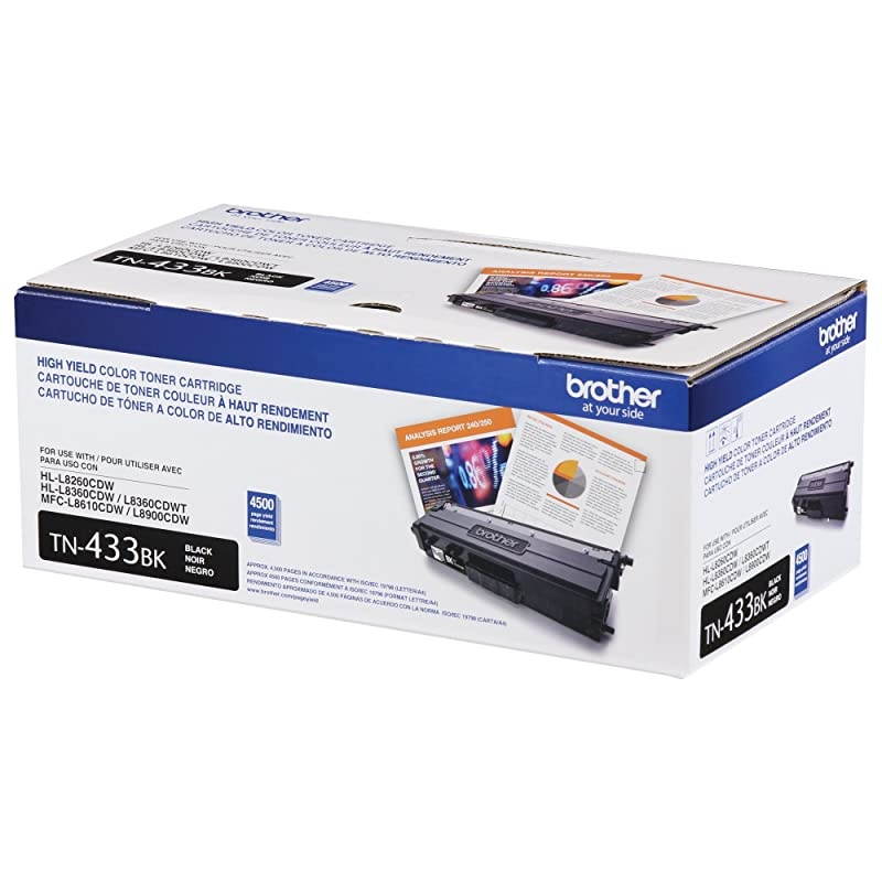 Genuine TN433BK High Yield Toner-Retail Packaging , Black, 1 Size