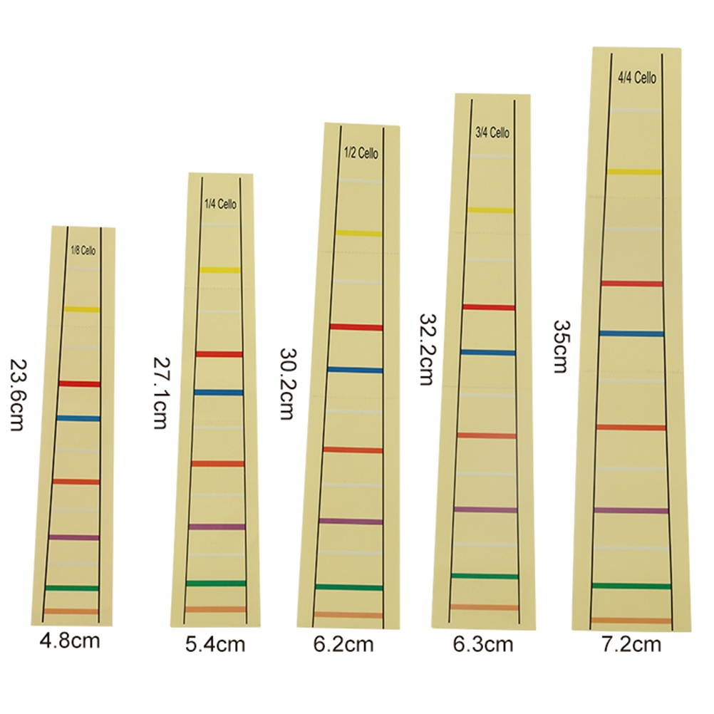 Cello Finger Sticker Practical Fret Fingerboard Label Sticker Finger Position Marker for 4/4 Size Cello (Yellow)