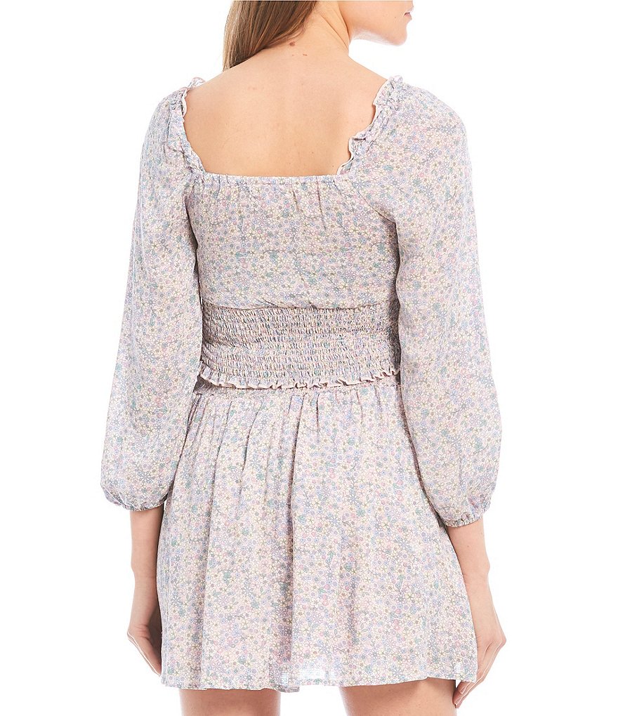 Love & Piece Sleeveless Tie-Die Peplum Hanky Hem Top