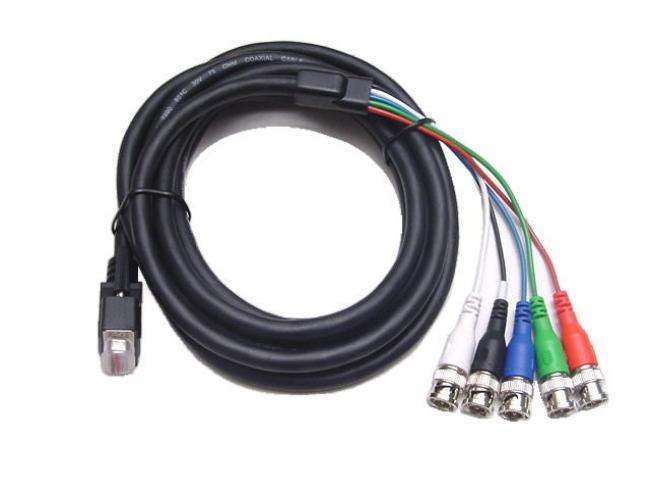 Calrad Electronics 55-866-20 RGB+Sync Cable DB15 to 5 BNC Males 20'