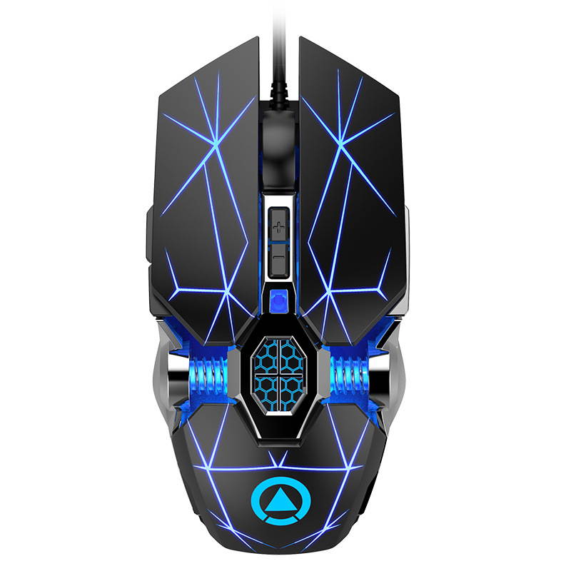 Wired PC Gaming Mice Ergonomic USB Mac Gaming Mice Silent Click Computer Mice, 4 Adjustable DPI, 7 Keys, Breathing LED Light Compatible with PC, Laptop, Computer