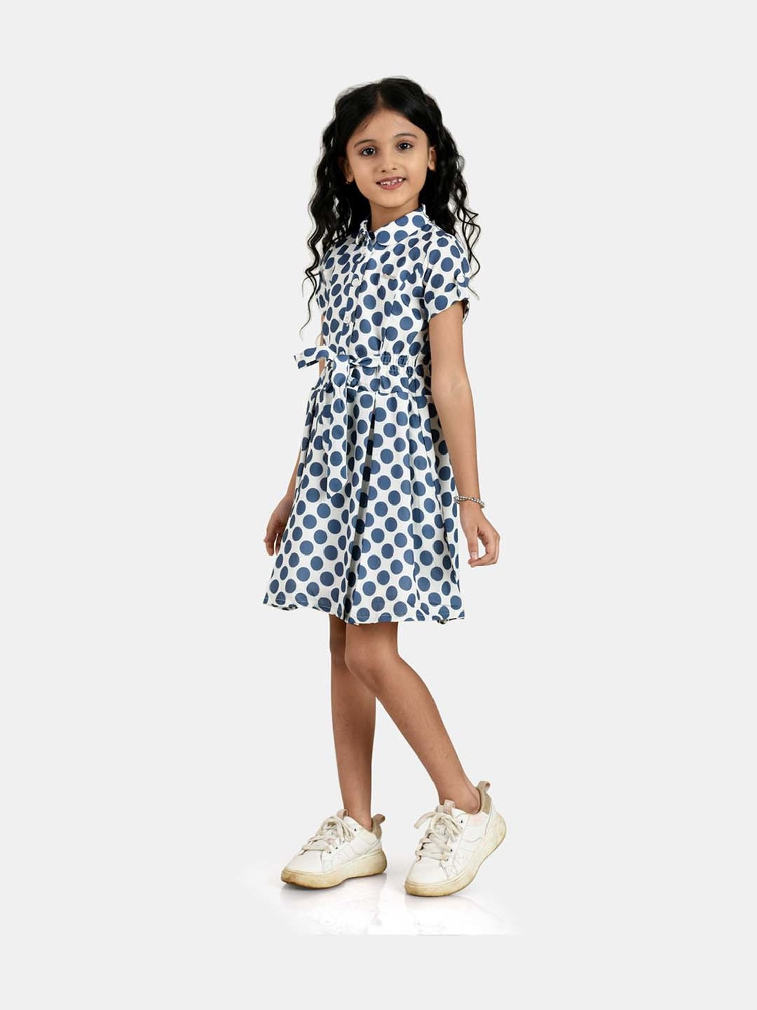 Peppermint Kids White Printed Dress