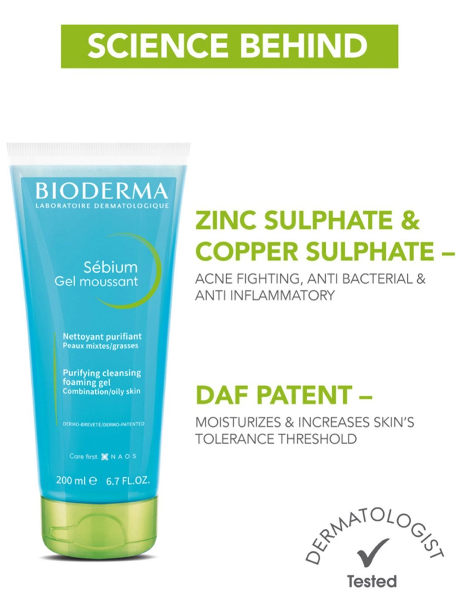 Bioderma Sebium Gel Moussant Purifying Cleansing Foaming Gel - 200 ml