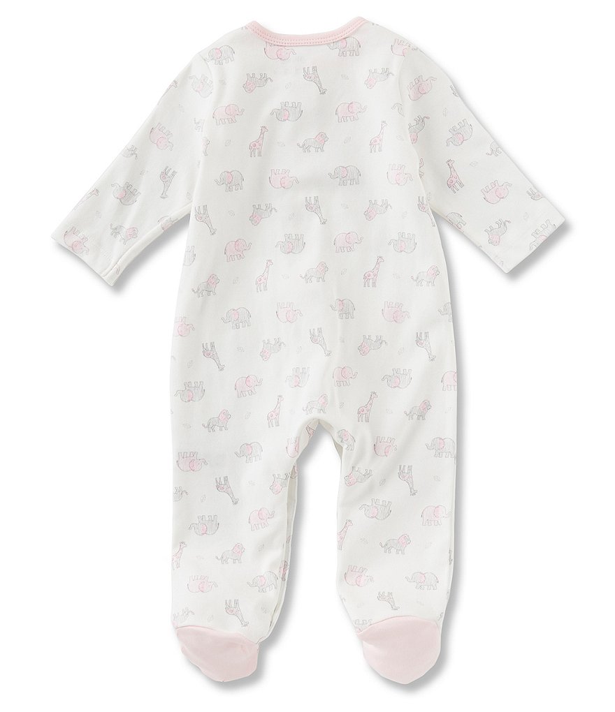 Little Me Baby Girls Preemie-9 Months Safari Scribble Footie