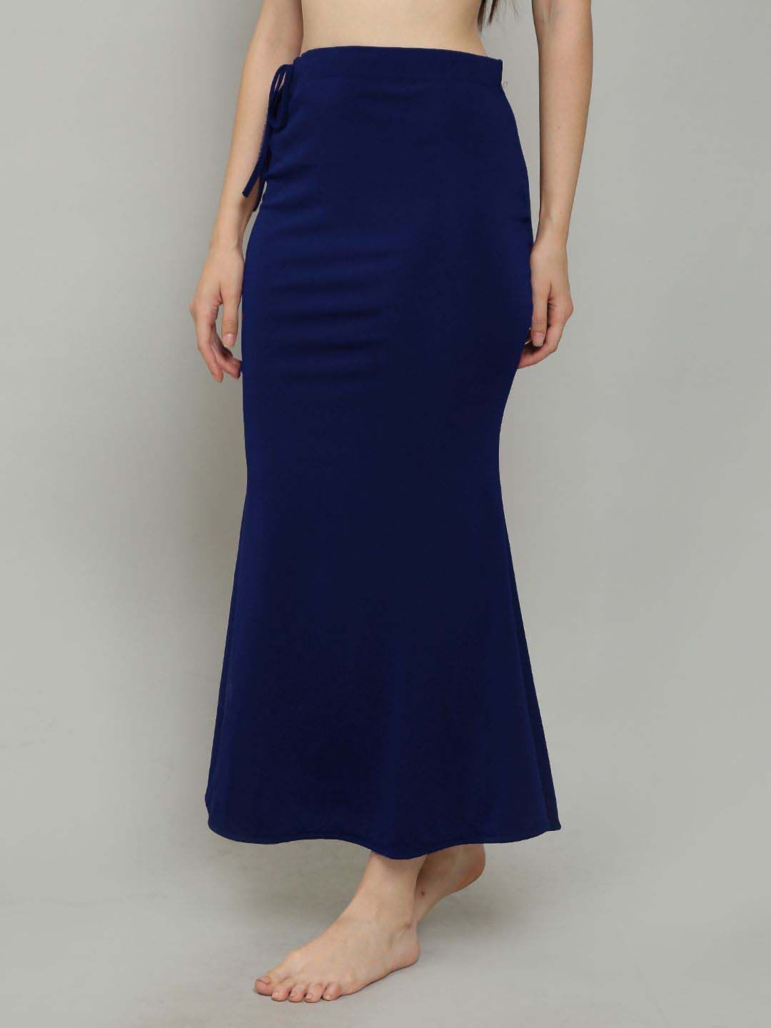 N-Gal Navy Plain Saree Shapewear