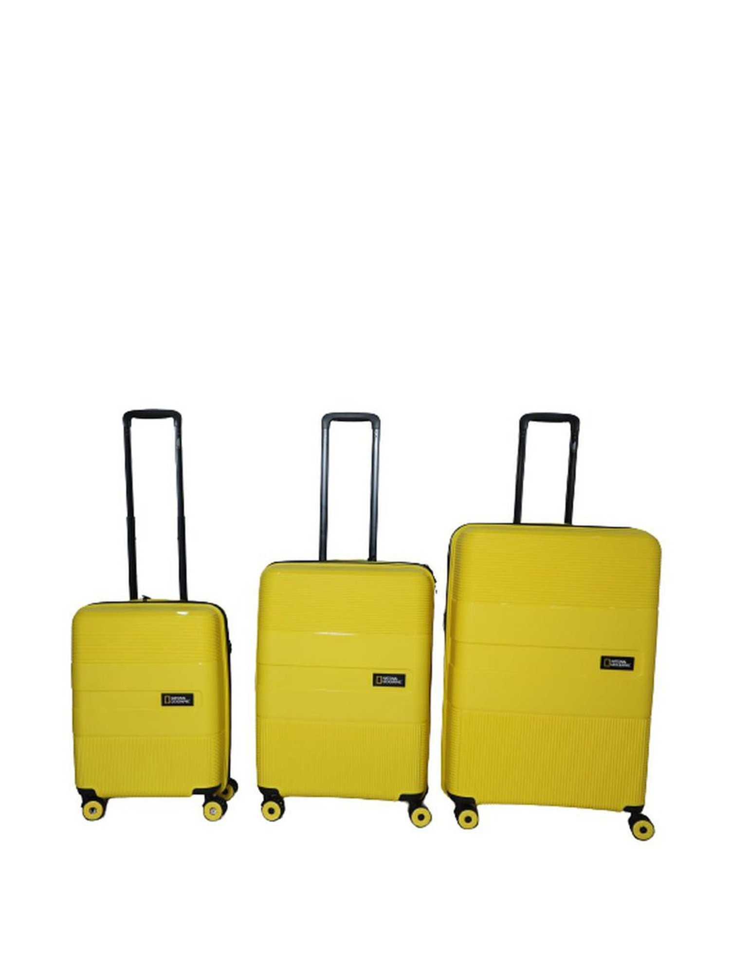 National Geographic Cavern Yellow Textured Hard Cabin Trolley Bag - 22 Cms