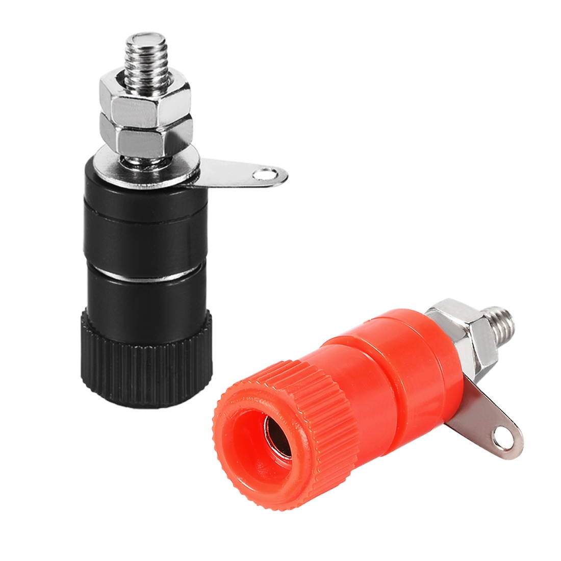 3 Pairs Binding Post Terminal, M4 Thread Power Amplifier Speaker Connector, Banana Plug Jack Socket 1.26-inch Length