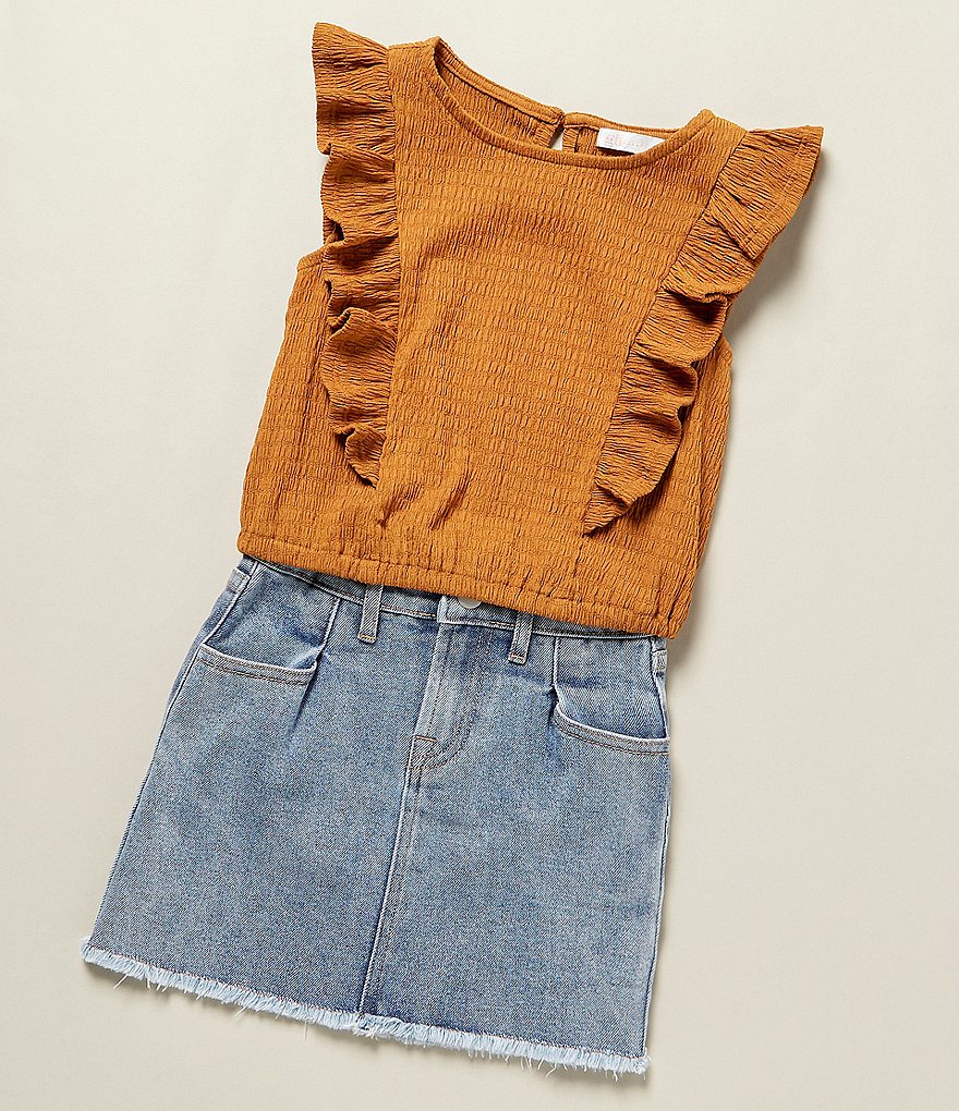 Edgehill Collection Little Girls 2T-6X Coordinating Lurex Stripe Woven Skirt