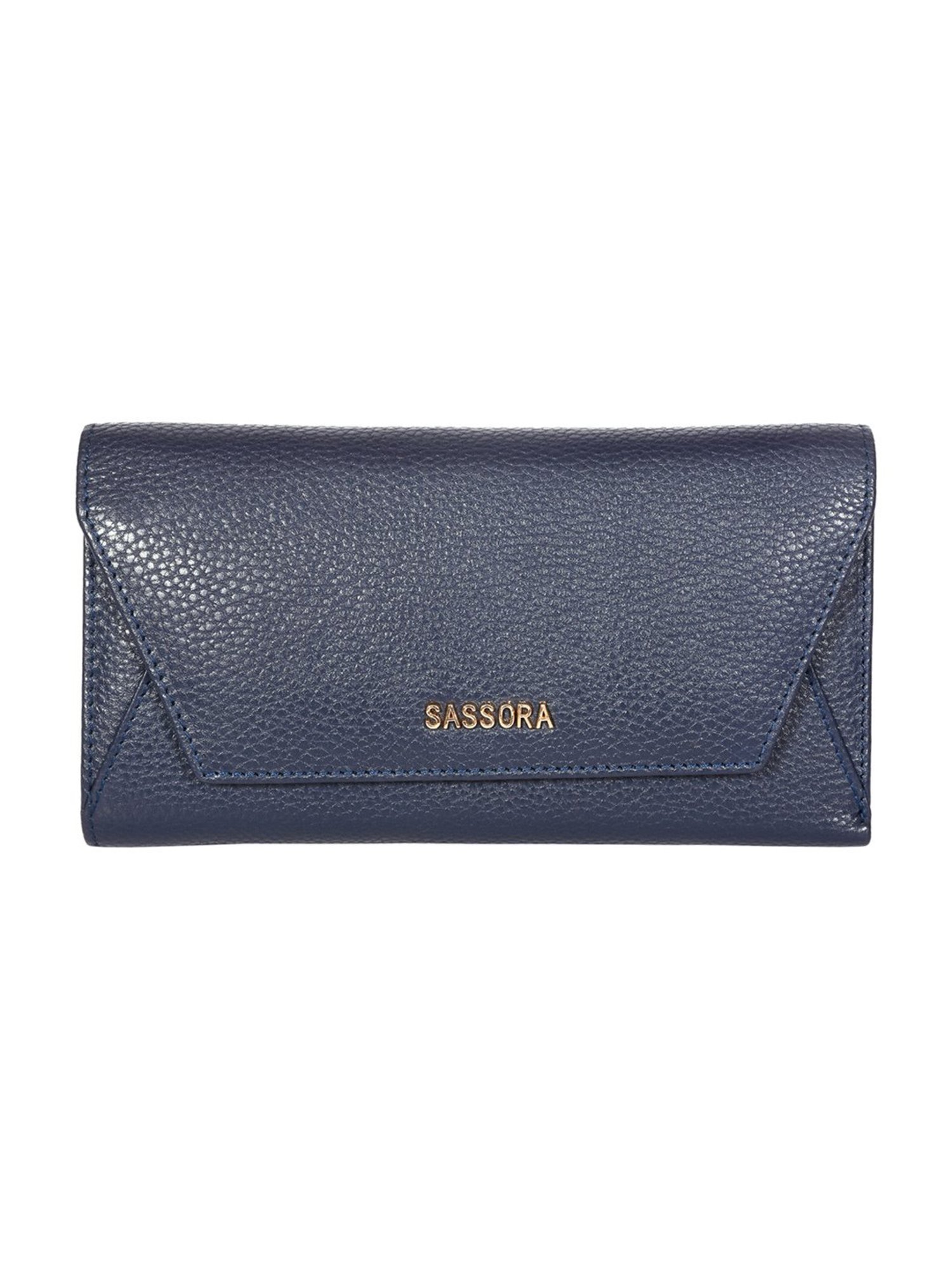 Sassora Lyla Navy Blue Large Leather Purse