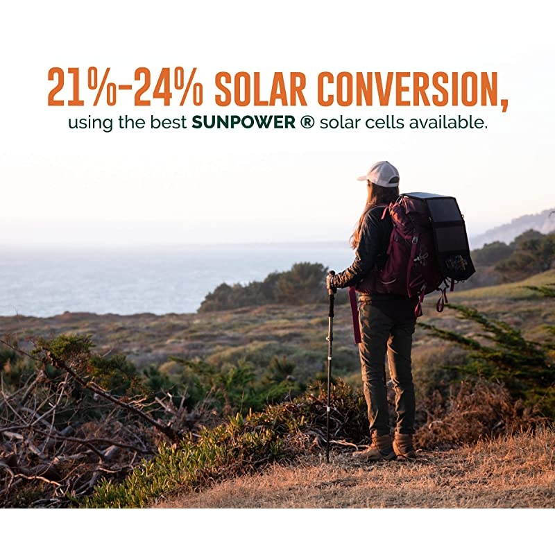 Tuff Solar Charger with Builtin Battery Power Bank 21W Dual USB Compact Durable and Waterproof Portable Solar Panel Battery Charger for Cellphones Tablets and Electronics While Camping