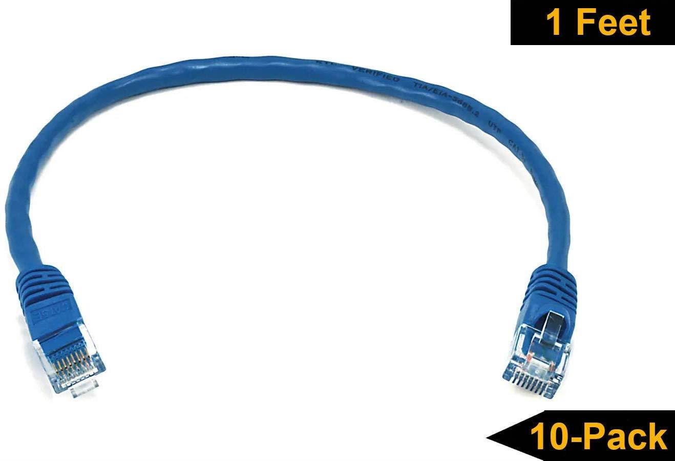 iMBAPrice 25'Cat5e Network Ethernet Patch Cable, 10 Pack, Blue (IMBA-CAT5-25BL-10PK)
