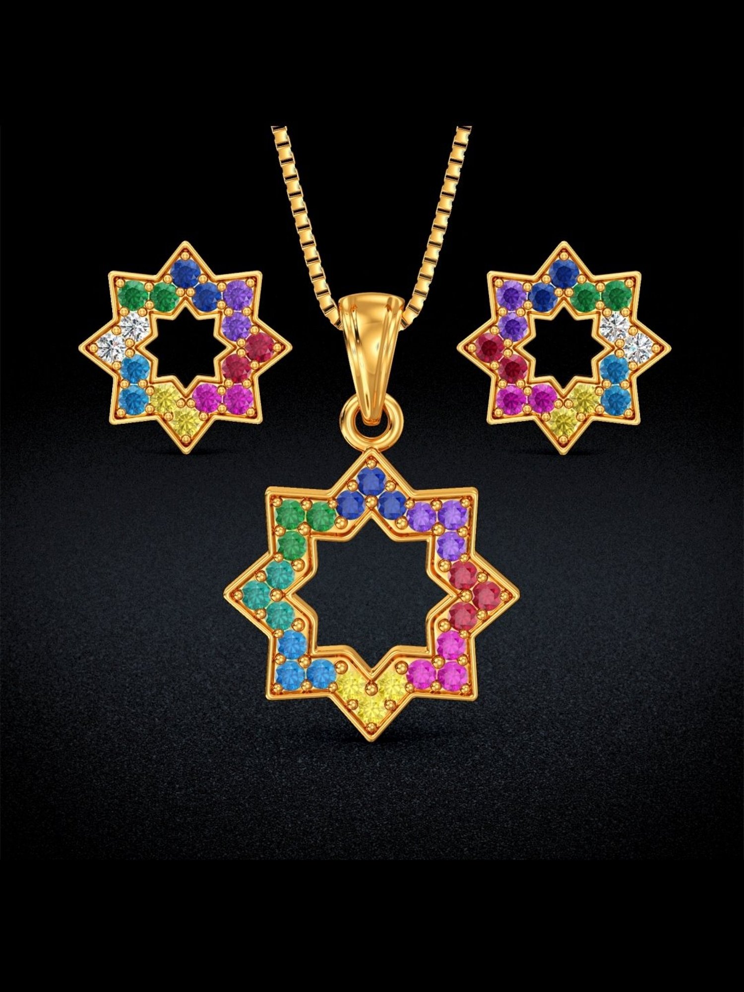 CKC Sacred Rudraksha Gold Pendant: Single Loop Elegance